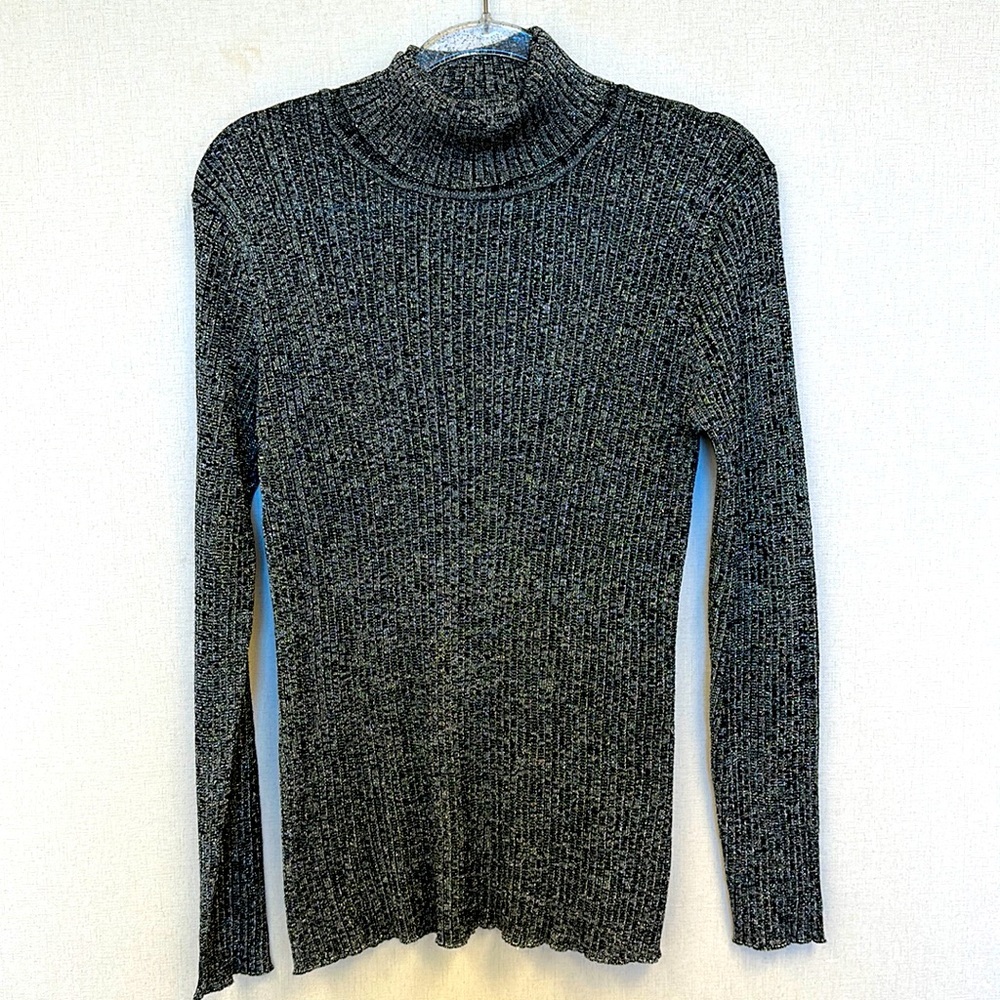 Cortelle Silver/Black Turtleneck • Sz L